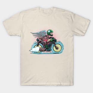 skeleton motorcyclist who promotes careful driving T-Shirt